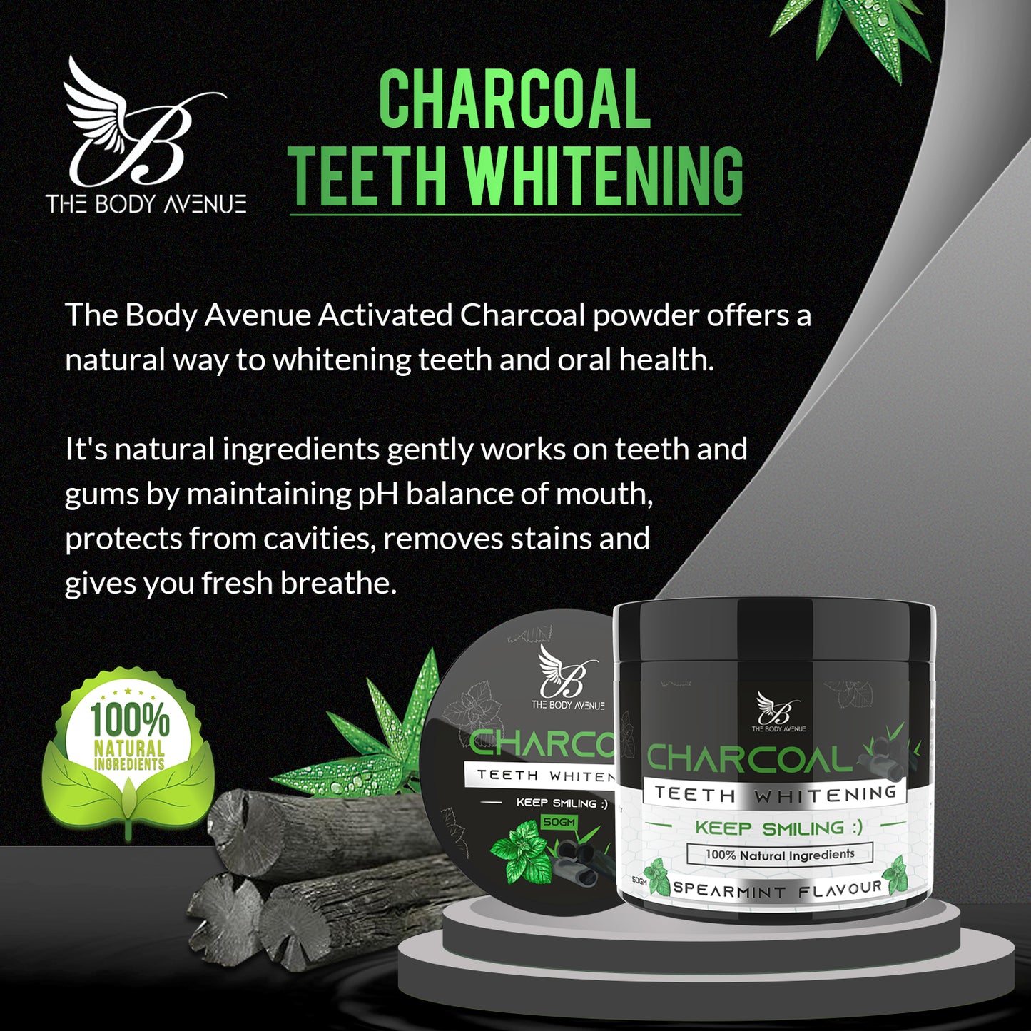 Charcoal Teeth Whitening Powder