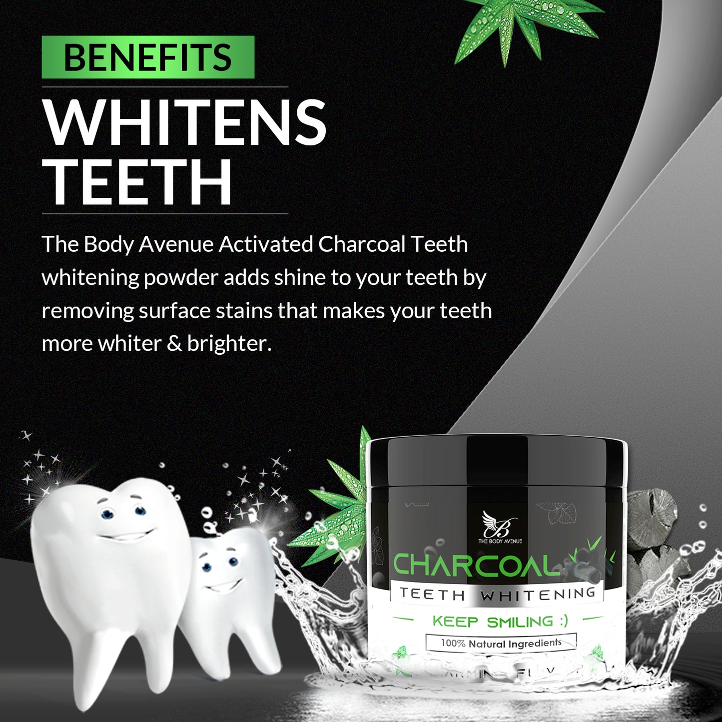 Charcoal Teeth Whitening Powder